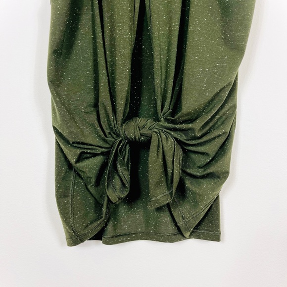 Lululemon Dark Green Tie-Back Racer Back Workout Top - Picture 5 of 5